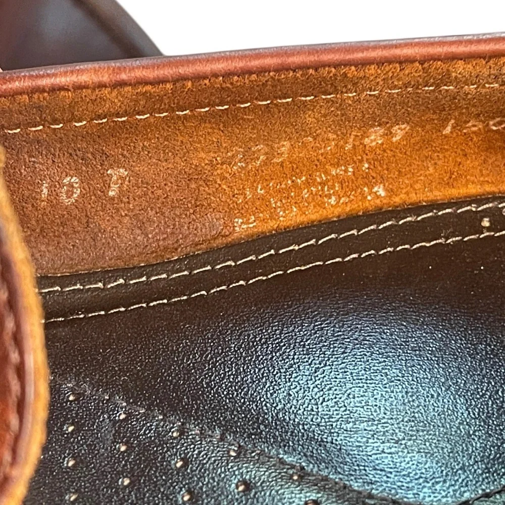 GH Bass Vintage Penny Loafers Brown Leather Made In USA Size 10